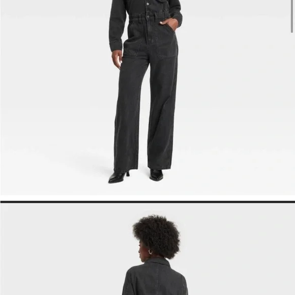 Black Denim Jumpsuit universal threads target viral - Picture 2 of 4